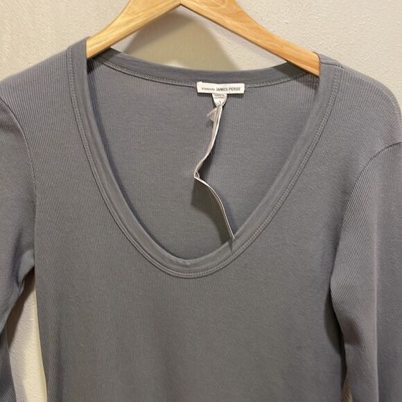 Nwt James Perse woman’s long sleeve gray dress - Picture 4 of 13